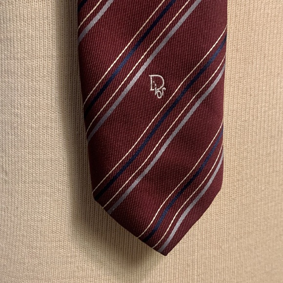 70’s DIOR VINTAGE JORDAN MARSH STRIPED NECKTIE - Picture 3 of 12